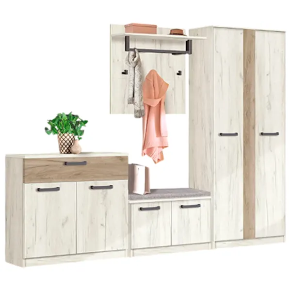 Dulap pentru antreu Modern Karolina PAL / Craft oak white Craft oak gray photo 1
