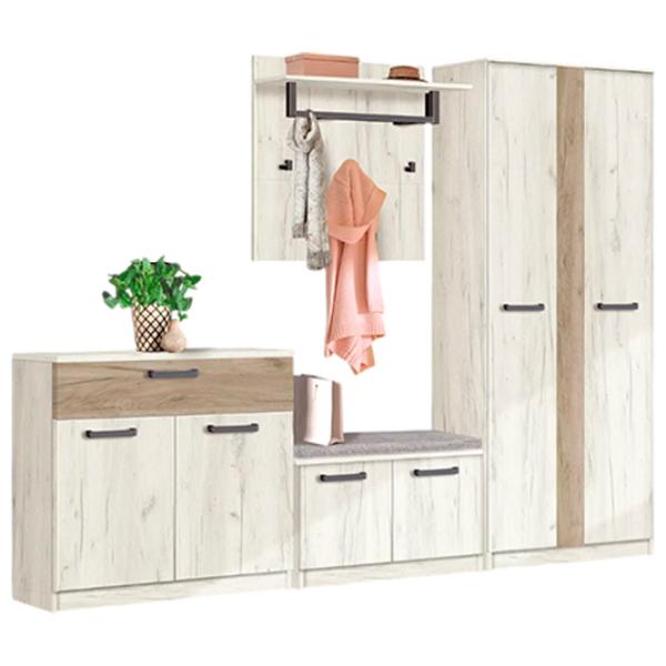 Dulap pentru antreu Modern Karolina PAL / Craft oak white Craft oak gray photo 1