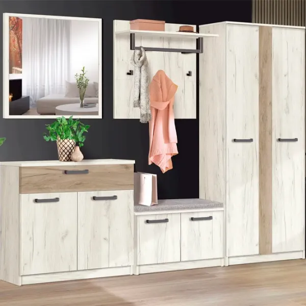 Dulap pentru antreu Modern Karolina PAL / Craft oak white Craft oak gray photo 2
