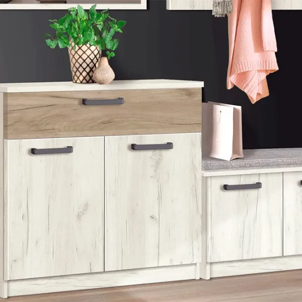 Dulap pentru antreu Modern Karolina PAL / Craft oak white Craft oak gray photo 5