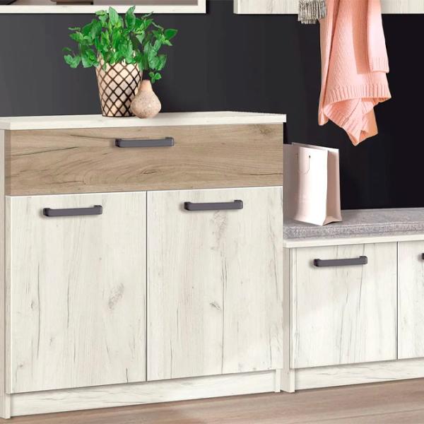 Dulap pentru antreu Modern Karolina PAL / Craft oak white Craft oak gray photo 5