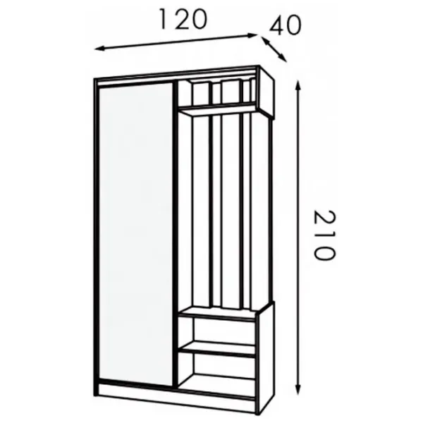 Dulap pentru antreu Modern Brisk PAL / Somona Oak photo 2