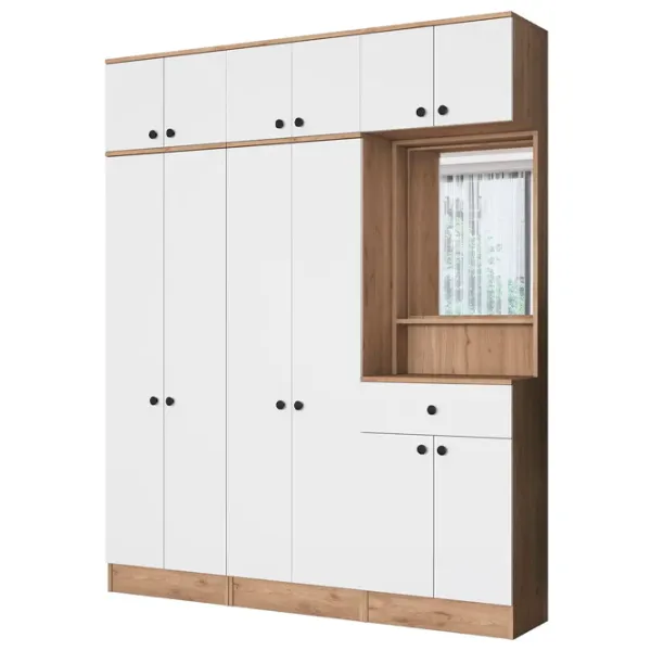 Dulap pentru antreu Mirage Meble EA142 PAL / White photo 1