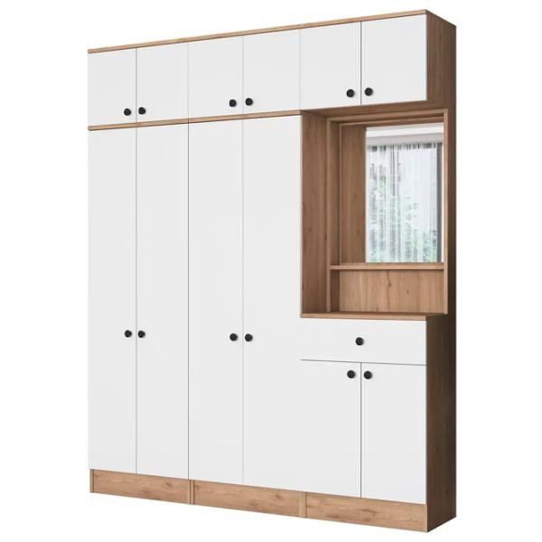 Dulap pentru antreu Mirage Meble EA142 PAL / White photo 1