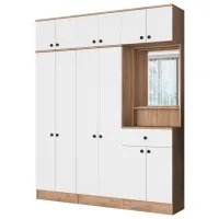 Шкаф для прихожей Mirage Meble EA142 ДСП / White