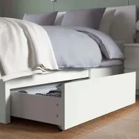 Кровать Ikea Malm/Lindbaden 2 140 x 200 см / Шпон / Белый photo 4