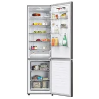 Frigider Haier EHD3PWDNPD206 cu congelator jos 406 l / 205 cm / Graphite photo 2