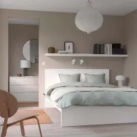 Кровать Ikea Malm/Luroy 180 x 200 см / Массив / Белый photo 2