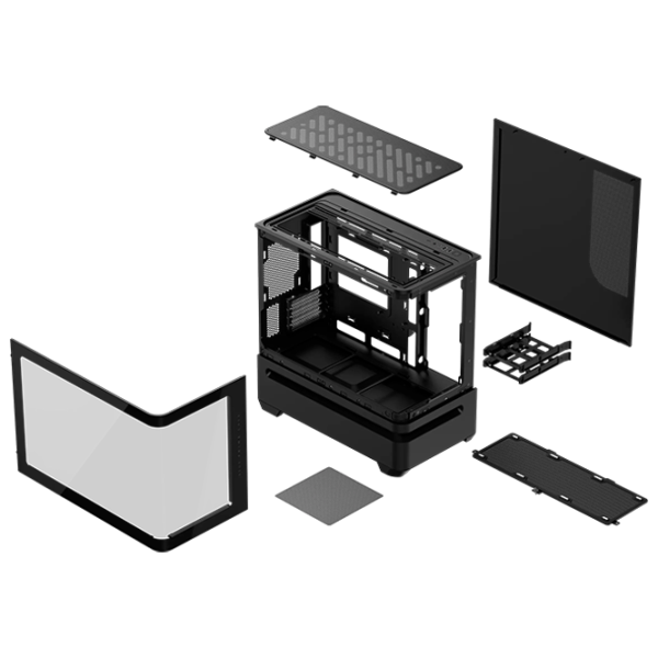 Carcasă Asus Prime AP202 TG Mid Tower / Black photo 7