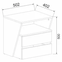 Тумбочки KompaniT ПКТ- 13 50.4 x 50.2 x 40.4см / ЛДСП / White photo 2