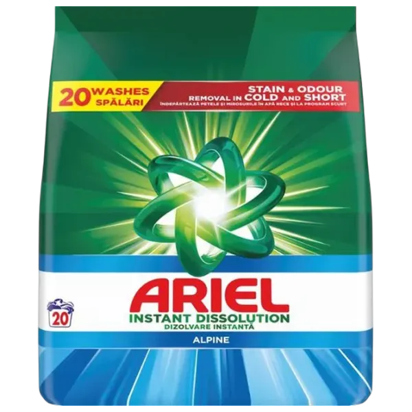Detergent Ariel Alpine 1.3 kg  Număr spălări: 20 photo 1