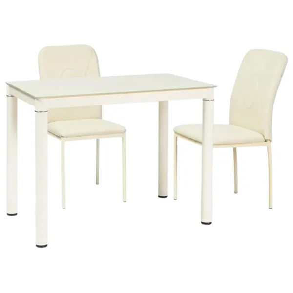 Masă de bucătărie fixă Signal Galant Sticlă/ Cream photo 2