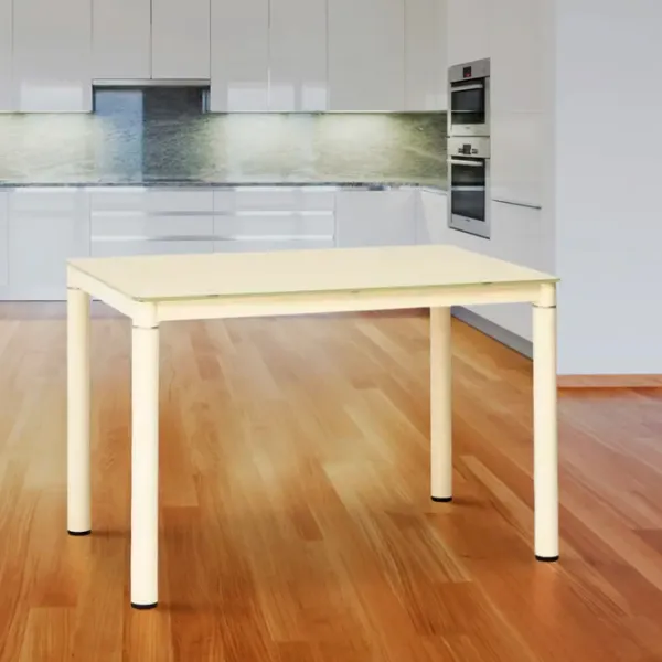 Masă de bucătărie fixă Signal Galant Sticlă/ Cream photo 3