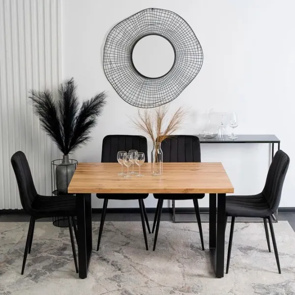 Masă de bucătărie fixă Mebel Elite Vettel 120 MDF/ Oak photo 4