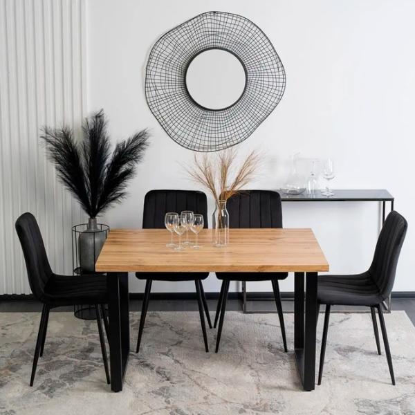 Masă de bucătărie fixă Mebel Elite Vettel 120 MDF/ Oak photo 4