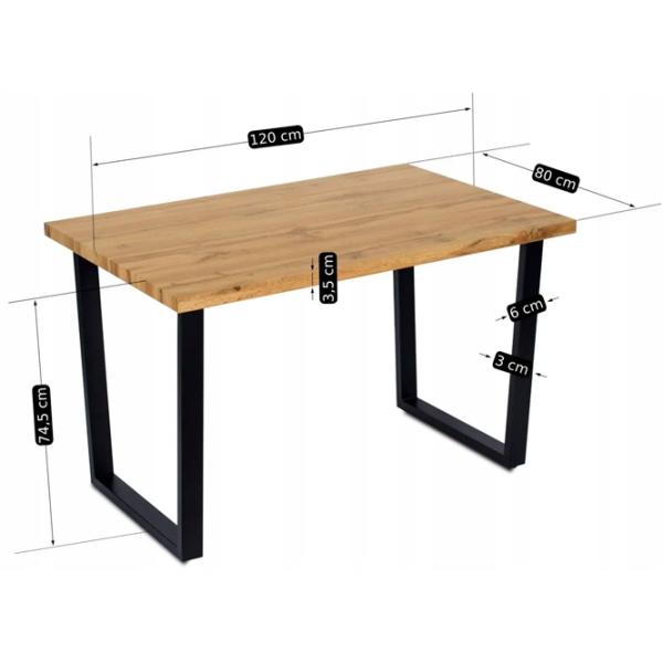 Masă de bucătărie fixă Mebel Elite Vettel 120 MDF/ Oak photo 8