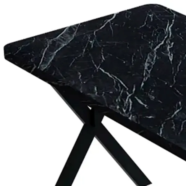 Masă de bucătărie fixă Prestige Bendir X Leg PAL/ Black photo 4