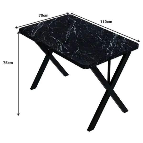 Masă de bucătărie fixă Prestige Bendir X Leg PAL/ Black photo 5