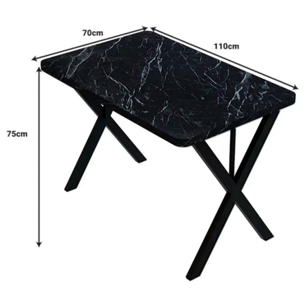 Masă de bucătărie fixă Prestige Bendir X Leg PAL/ Black photo 5