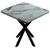 Masă de bucătărie fixă Prestige Efes Star Leg PAL melaminat/ Gray Marble
