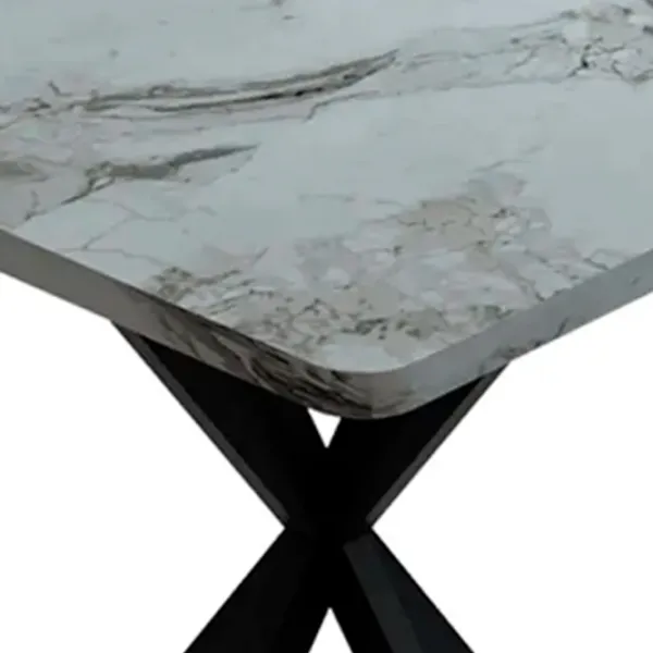 Masă de bucătărie fixă Prestige Efes Star Leg PAL melaminat/ Gray Marble photo 5