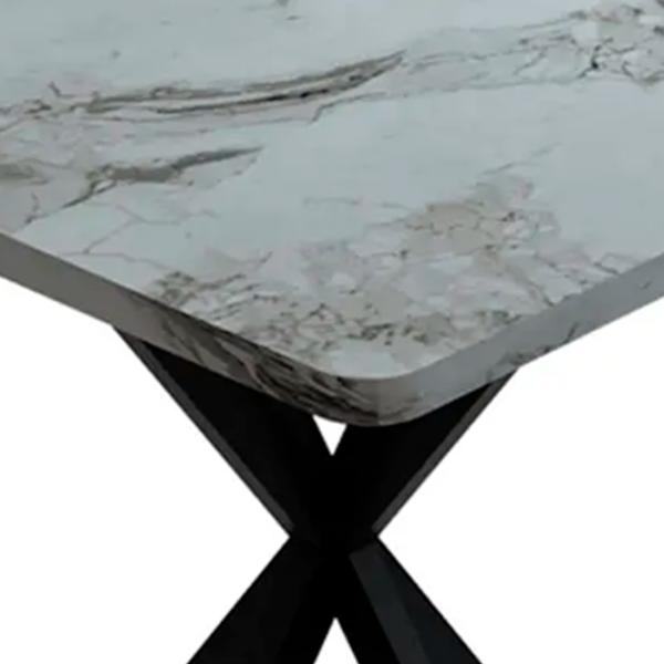 Masă de bucătărie fixă Prestige Efes Star Leg PAL melaminat/ Gray Marble photo 5