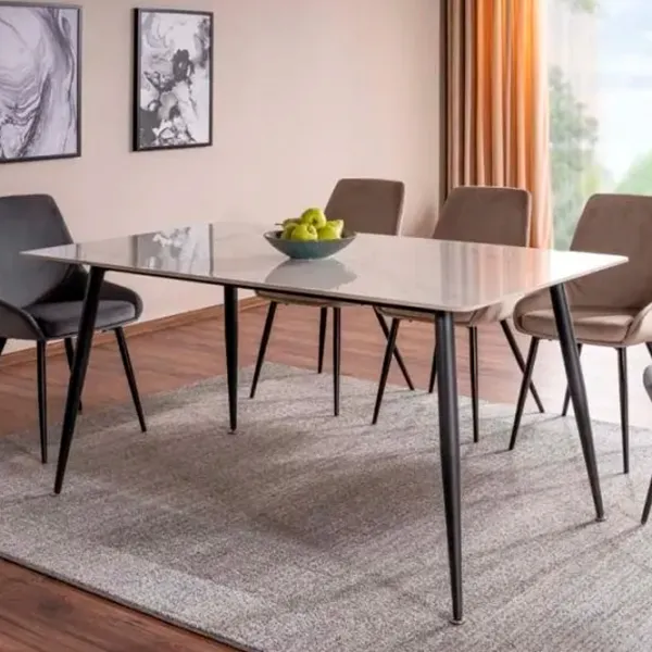 Masă de bucătărie fixă Signal Rion 130 Ceramică/ White photo 5