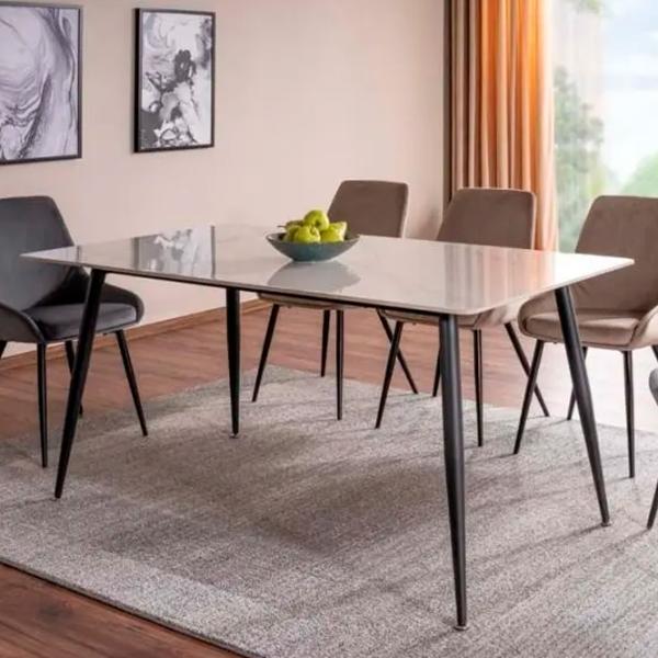 Masă de bucătărie fixă Signal Rion 130 Ceramică/ White photo 5