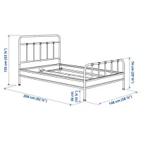Кровать Ikea Stjarno/Lonset 140 x 200 см / Металл / Антрацит photo 10