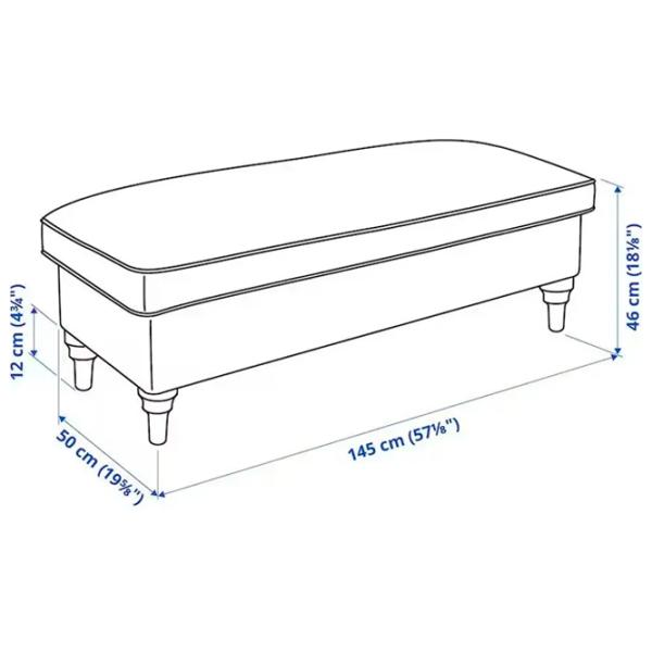 Banchetă Ikea Esseboda Knaback Anthracite / Spumă poliuretanică photo 4