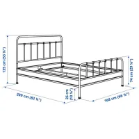 Кровать Ikea Stjarno/Lindbaden 160 x 200 см / Металл / Белый photo 10