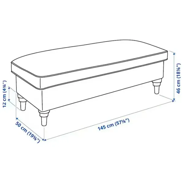 Banchetă Ikea Esseboda Knaback Antracit / Spumă poliuretanică photo 3