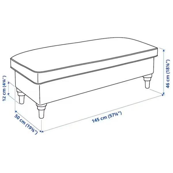Banchetă Ikea Esseboda Knaback Antracit / Spumă poliuretanică photo 3