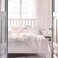 Кровать Ikea Hemnes Lindbaden 140 x 200 см / Массив / Белый photo 7