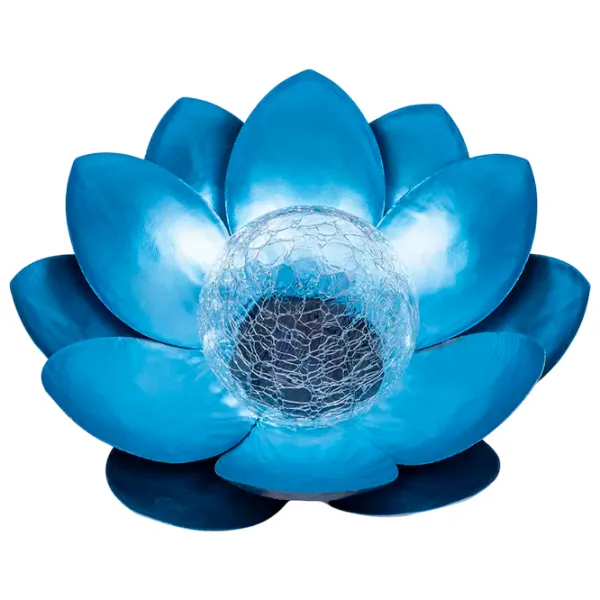 Lampă solară Forever Sunari Lotus Flower Oțel inoxidabil / Blue photo 1