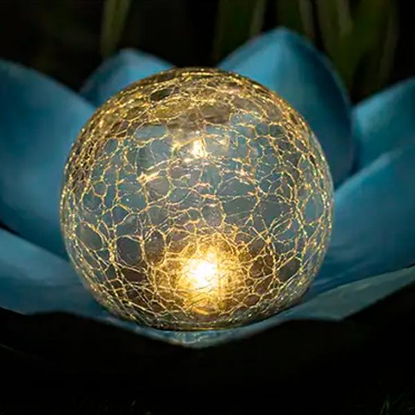 Lampă solară Forever Sunari Lotus Flower Oțel inoxidabil / Blue photo 2
