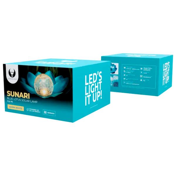 Lampă solară Forever Sunari Lotus Flower Oțel inoxidabil / Blue photo 3