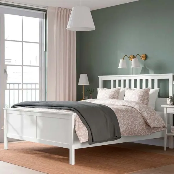 Кровать Ikea Hemnes/Valevag 160 x 200 см / Массив / Белый photo 3 Кровать Ikea Hemnes/Valevag 160 x 200 см / Массив / Белый photo 3