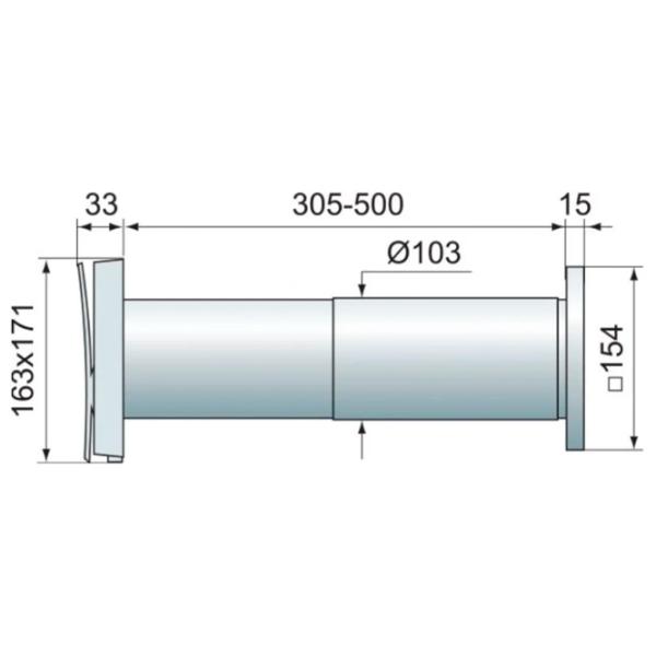 Canal de ventilare Ventika VTK0172 Plastic / White photo 2