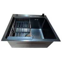 Chiuvetă Backer Grid 600-45033 60 x 45 / Oțel inoxidabil / Black