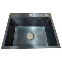 Chiuvetă Backer Simple 550-450J 55 x 45 / Oțel inoxidabil / Black