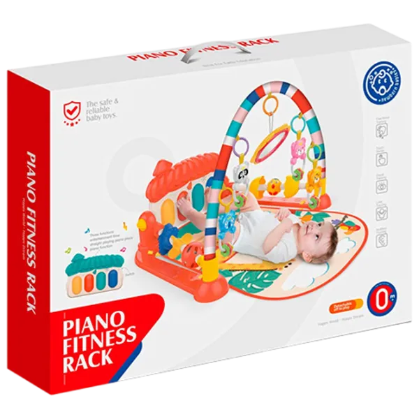Covoraş pentru joc Huanger Piano Fitness Rack (HE0630) 0+/ Transformer/ Multicolor photo 5