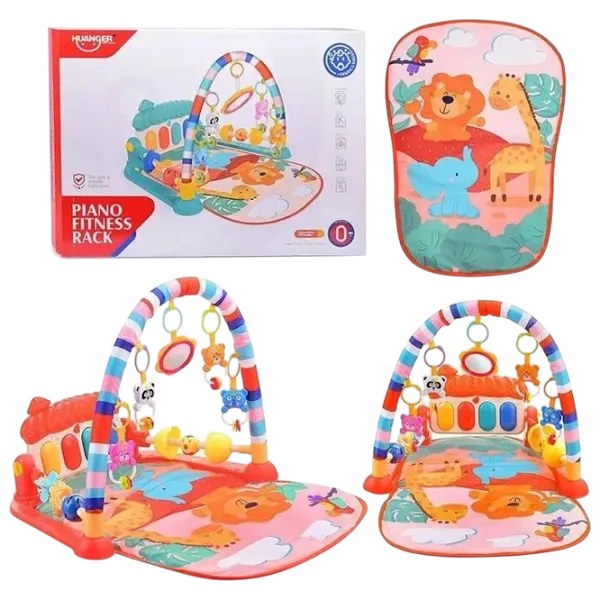 Covoraş pentru joc Huanger Piano Fitness Rack (HE0630) 0+/ Transformer/ Multicolor photo 6