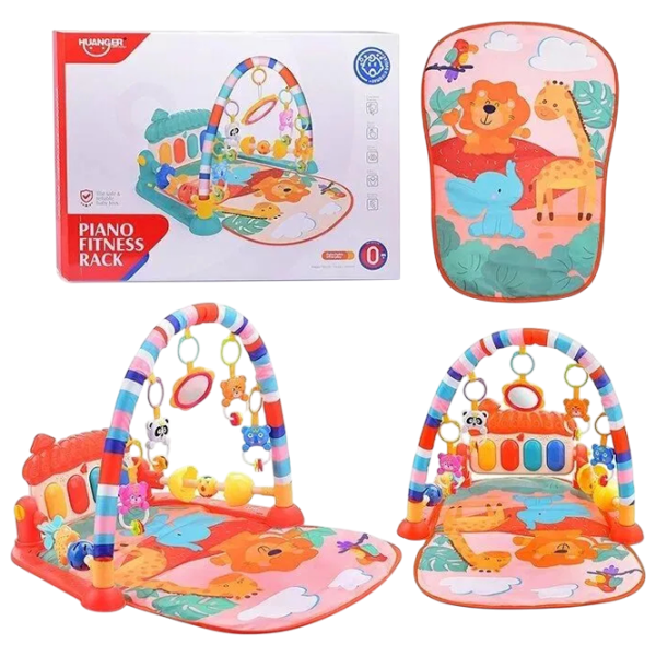Covoraş pentru joc Huanger Piano Fitness Rack (HE0630) 0+/ Transformer/ Multicolor photo 6