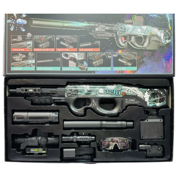 Бластер J-Shot P90 JF-014G 8+ / Гелевые шарики / Синий photo 2