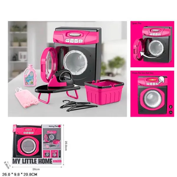 Игровой набор Lulu My Little Home Washing Machine A1010-1 3+ / White Розовый photo 3