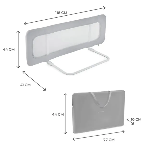Barieră pentru pătuț KinderKraft Guard and Dream Gray / 0țel photo 4