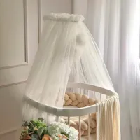 Baldachin pentru pătuț Veres 158.1.09 White / Tul