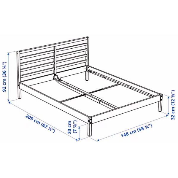 Pat Ikea Tarva/Luroy 140 x 200 cm / Masiv / White photo 8