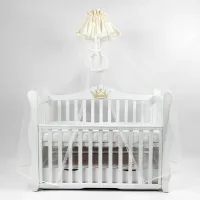 Baldachin pentru pătuț PernaMea Premium Star Ivory / Poliester